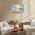TUMOVO Wall Art for Living Room White Beach Canvas Art Wall Decor Blue Sea Sunset Pictures Print on Canvas Natural Landscape Painting Seascape Modern Artwork Stretched Framed Ready to Hang - 12" x 18"