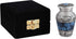 Blue Keepsake Urn - Mini Cremation Urn Black Velvet Small Box - Blue Urn for Human Ashes - Small Funeral Urn Blue Decorative Urn for Human Ashes Mini Keepsake Urn Small Urn for Loved One