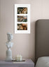 Golden State Art, 7x14 White Photo Wood Collage Frame with Mat displays (3) 4"x6" Pictures (Wood - White with White Mat)