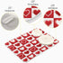 Valentine's Day Love Heart Red Buffalo Plaid Dish Drying Mat 18x24 for Kitchen Mother's Day Rose Pink Flowers Dishes Pad Dish Drainer Rack Mats Absorbent Fast Dry Kitchen Accessories