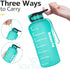 Venture Pal Water Bottle with Motivational Time Marker & Straw, BPA Free Leak Proof Water Jug to Remind You Drink More Water for Fitness and Outdoor Enthusiasts