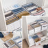 2 Pcs Wardrobe Clothes Organizer with Support Board- Foldable Mesh Closet Storage Large 7 Grids Divider Drawer Organizers Washable Compartment Storage Box for Jeans T-shirt Pants Legging (L)