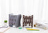 JIARI Simple Nature Style Brown Decorative Metal Iron Bookends Holder Stand Desk Nonskid Adjustable Bookend (Brown)