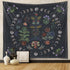 LAIMAILER Botanical Plant Tapestry Decor For Bedroom Aesthetic, Boho Moon And Sun Wall Hanging Tapestry, Large Nature Wall Decor Blanket Mandala Tapestry For Bedroom Home Dorm----60" X 80"