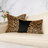 Yangest 18x18 Inch Leopard Decorative Velvet Throw Pillow Cover Black and Gold Cheetah Cushion Case Modern Pillowcase for Sofa Couch Bedroom Living Room Home Decor