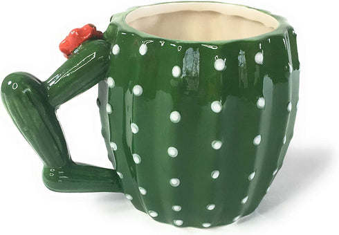 Cactus Coffee Mug, Earthenware Figural Collectors Hot Beverage Mug
