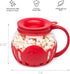 Ecolution Patented Microwave Micro-Pop Popcorn Popper, Borosilicate Glass, 3-in-1 Lid, Dishwasher Safe, BPA Free, 1.5 Quart Snack Size, Red.