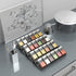 Grarry Acrylic Spice Rack Tray Insert 4 Tier Spice Drawer Organizer for Kitchen Cabinets, Large - 4 Slanted Tiers for Garlic, Salt, Pepper Spice Jars, Seasonings, Vitamins, (10.25x16.5 inch, 1pack)
