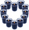 Votive Candles in Small Glass 12 Packs Unscented Black Soy Wax Candles for Dinner Wedding Halloween Holiday