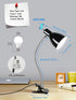 Clip on Light Desk lamp Eye-Caring Table Lamps, 360°Rotation Gooseneck Clip on Lamp Reading Light, Portable Reading Book Light, Clamp Light, Study Desk Lamps for Bedroom and Office Home Lighting-Black
