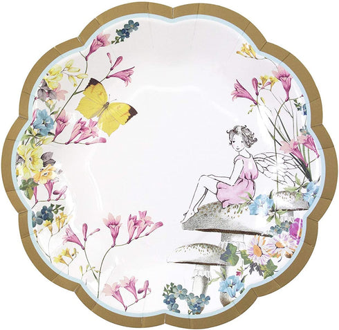 Talking Tables Truly Fairy Paper Plate with Fairy Design for a Tea Party or Birthday, Multicolor (24 Pack)