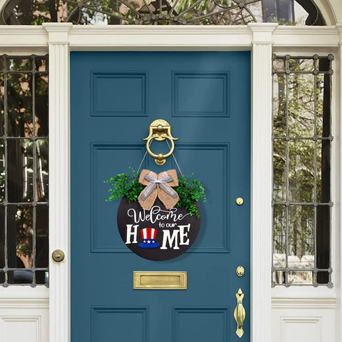 jollylife Welcome Sign Front Door Decorations + Wreath Hanger + 21PCS Interchangeable Seasonal Plaques -St Patricks Day/Easter/Spring Decor Home Porch Indoor Outdoor Hanging Ornaments Gifts