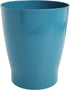 iDesign Round Plastic Waste Basket, The Franklin Collection – 7.7" x 7.7" x 9.1", Teal Blue