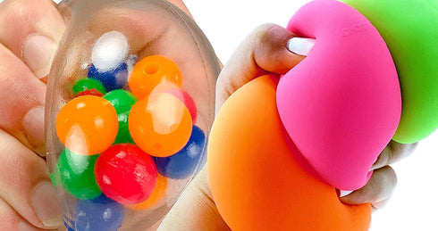 JA-RU Bop Ball & Soft Dough Stretchy Balls Stress Relief Toy (2 Packs) Soft Dough Stress Ball Pull and Stretch & Hand Ball Filled with Squishy Balls Anxiety Therapy Sensory Fidget Toy 401(1)-4786-(1)s