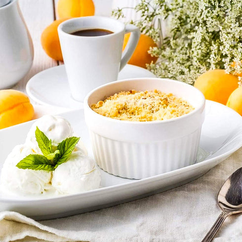 4 OZ Ramekin Bowls,WERTIOO 12 PCS Ramekins for for Baking and Cooking, Oven Safe Sleek Porcelain Ramikins for Pudding, Creme Brulee, Custard Cups