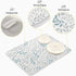 Grey and Blue Leaves branches Dish Drying Mat 18x24 for Kitchen Gray Leaves Botanical Spring Flowers Dishes Pad Dish Drainer Rack Mats Absorbent Fast Dry Kitchen Accessories