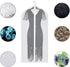 Hanging Garment Bags Cover 24''X48'' Lightweight Clear White Suit Protector Cover (Pack of 6) with Study Full Zipper for Suit Clothes Storage Closet (24''X48'', White)