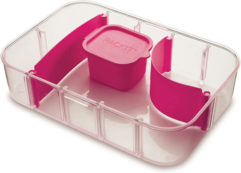PackIt Flex Bento Food Storage Container, Ripe Raspberry