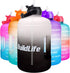 BuildLife 1 Gallon Water Bottle -Leakproof Straw Lid BPA Free Water Jug with Motivational Time Marker & Phone Holder Handle to Remind You Drink Enough Water Throughout The Day for Goals