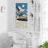 Alynsehom Woven Wall Hanging Macrame Moon Tapestry Blue Boho Wall Art Decor Chic Home Bohemian Tapestries Sun Mountain Cloud Aztec Apartment Dorm Room Backdrop Decoration