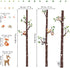 decalmile Large Birch Tree and Forest Animal Wall Decals Owl Squirrel Deer Wall Stickers Baby Nursery Kids Bedroom Living Room Wall Decor (H: 69 Inches)