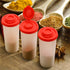 4 Pieces Salt and Pepper Shakers Set Large Salt Dispenser Camping Picnic Salt Shaker with Lid Plastic Salt and Pepper Shakers with Lids Picnic Salt and Pepper Jar Container for Salt, Sugar, Spice