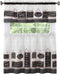 Achim Home Furnishings Modern Farmhouse Tier and Valance Window Curtain Set, 58" x 36", Black