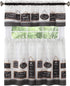 Achim Home Furnishings Modern Farmhouse Tier and Valance Window Curtain Set, 58" x 36", Black