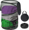 Portable Collapsible Popup Laundry Hamper, Foldable Mesh Round Laundry Basket with Reinforced Durable Handles, Large Clothes Hamper for Kids Room / College Dorm / Travel, Easy to Storage and Open