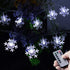POP Mart Snowflake Lights 80 LED Christmas Lights Snow String Lights 34FT Twinkle Fairy Lights USB Battery Operated Waterproof Christmas Decoration for Indoor Outdoor Garden 8 Modes Remote Cool White