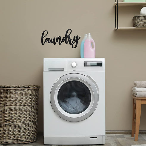 3 Pieces Laundry Pantry Bathroom Metal Sign Metal Bathroom Letters Wall Decor Black Pantry Wall Sign Black Letters Bathroom Decor Laundry Hanging Metal Wall Art for Home Decor, Double-Sided Printed