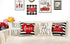 4TH Emotion Valentines Day Stripe Pillow Covers 18x18 Set of 4 Spring Farmhouse Decor Red Truck Love Hugs Kisses Holiday Decorations Throw Cushion Case for Home Decorations TH078