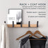KooNiosio Coat Hook Rack Wall Mounted Coat Rack-5 Double Hook,Aluminum,Metal Coat Hook Rail for Coat Hat Towel Robes, Wooden Coat Hooks (Black)