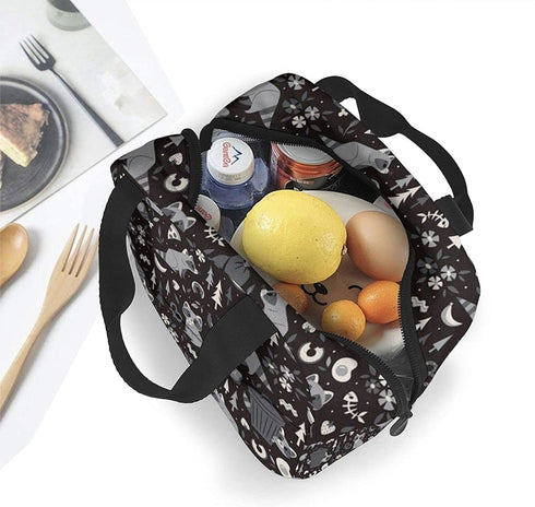 tianls Trashy Raccoons Lunch Bag Tote Bag Lunch Bag for WomenMen Lunch Box Insulated Lunch Container, One Size