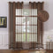 MIULEE 2 Panels Chocolate Brown Semi Sheer Window Curtains Elegant Grommet Top Window Voile Panels/Drapes/Treatment Linen Textured Panels for Bedroom Living Room (54X96 Inches)