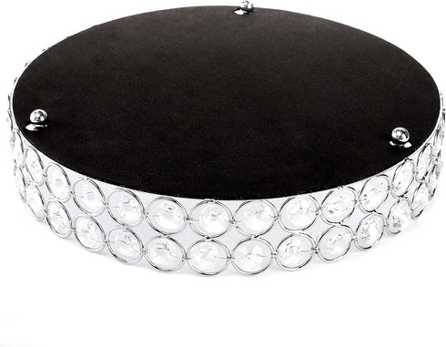 Hedume Mirrored Crystal Vanity Tray, 10 Inches Crystal Cosmetic Makeup Tray, Ornate Decorative Tray for Perfume, Jewelry and Makeup