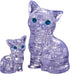 Bepuzzled Original 3D Crystal Puzzle - Cat & Kitten, Clear - Fun yet challenging brain teaser that will test your skills and imagination, For Ages 12+