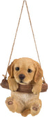 Hi Line 87704-I Hanging Golden Retriever Puppy Outdoor Figurine, Tan Brown