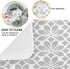 Grey and White Flowers Leaves Dish Drying Mat 18x24 for Kitchen Geometric Leaf Floral Pattern Gray Dishes Pad Dish Drainer Rack Mats Absorbent Fast Dry Kitchen Accessories