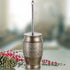 Dublin Decorative Toilet Cleaning Bowl Brush with Holder -(5" x 5" x 15.5"H) Decorative Bowl Scrubber, Space Saving Design, Contemporary Scrubbing Cleaner (Brushed Silver)