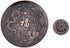 Zinc Alloy Incense Holder with Ash Catcher Stick Incense Burner with Dragon Pattern Censer Plate for Bedroom Temple Office(Red Bronze)