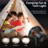 Camping Fan with LED Lights for Tent, Camping Ceiling Fan with Light, VOLUEX Portable Mini USB Desk Fan with Hanging Hook 3 Speeds and Remote Control for Outdoor Camping Travel Home Office