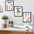 Mental Health Posters Anxiety Therapy Motivational Poster Psychologist Counselor Inspirational Posters Positive Quotes Wall Decor Classroom for Home Office, 8 x 10 Inch (Retro Style,9 Pieces)
