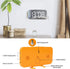 WulaWindy Digital Alarm Clock, Large Mirrored LED Display, with USB Charger, Snooze Function Dim Mode Wall Hanging Beside Desk Clock for Bedroom (Orange)