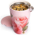 Tea Forte Kati Cup Jardin, Ceramic Tea Infuser Cup with Infuser Basket and Lid for Steeping Loose Leaf Tea