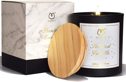 aromall Scented Candle / Nectarina, Rose & Vanilla Fragrance Notes / Made with Soy Wax and Essential Oils / 7.05oz(200g) / 1 Pack / Ideal Aromatherapy Gift for Mom, Dad, Grandma or Aunt