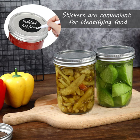 Pack of 6 Glass Mason Jars with Lids and Bands 16oz Wide Mouth Ball Mason Jars for Jam Making, Pickled Vegetables, Candied Fruit, Homemade Preserves, Kitchen Storage (16 oz)