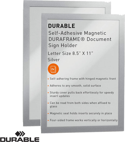 Durable Self-Adhesive Business and Store Sign Holder (476823), 8-1/2" x 11"