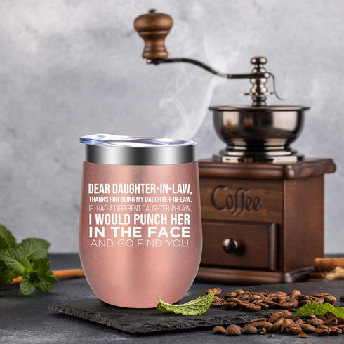 Daughter in Law Gifts - Daughter in Law Mug - Funny Birthday, Mothers Day Gifts for Daughter in Law - Daughter in Law Gift Ideas, Future Daughter in Law Gifts from Mother in Law - GSPY Wine Tumbler