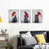 EBENG Flower Wall Decor for Living Room Bathroom Bedroom Kitchen Office Canvas Art Farmhouse Modern Framed Paintings Artwork Home Prints with Wood Fram Size 3 Pieces 12x16 in, Black and Red